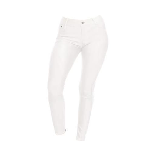 Generic jeans elasticizzati da donna baggy denin pantaloni fit pantaloni da donna colore candy matita pantaloni casual base piccolo piede jeans sottile abbigliamento corto, bianco, 68