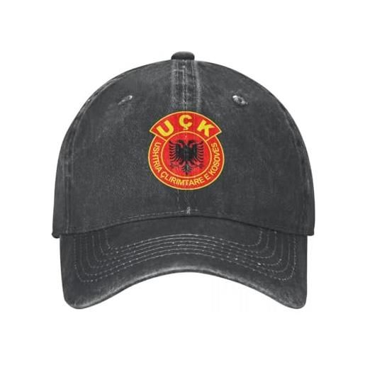 HEBUOUI cappello da sole degli uomini albanese uck oro kosovo unisex berretto da baseball bandiera albania distressed lavato caps cappello vintage all'aperto running golf copricapo papà regali di compleanno