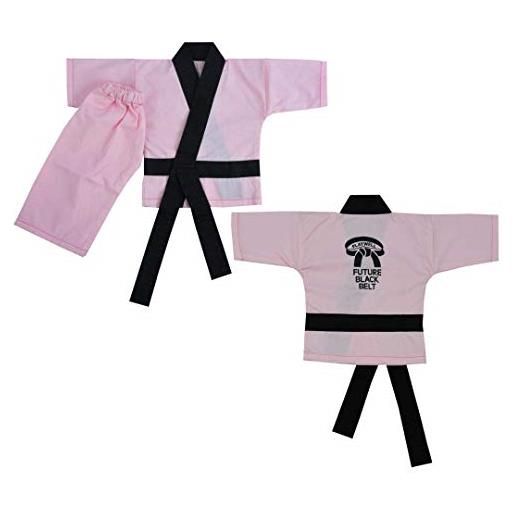 Playwell arti marziali regali - rosa baby girl karate uniforme (neonato tuta) 6-12 mesi