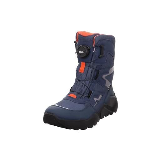 Superfit rocket imbottitura calda in gore-tex, stivali da neve, blu/arancione 8000, 32 eu larga