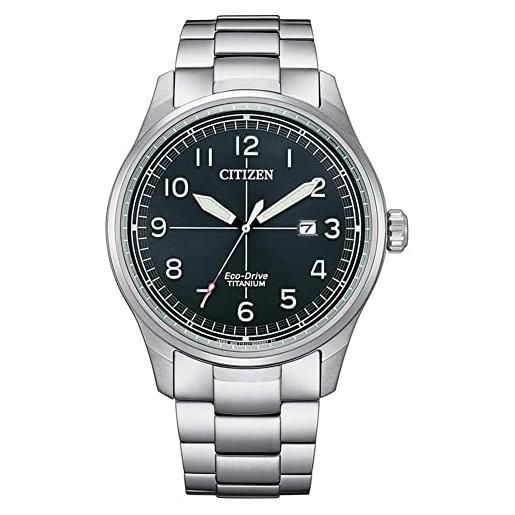 Citizen orologio analogo eco-drive uomini con cinturino in titanio