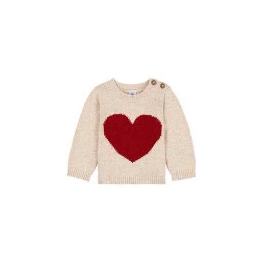 Petit Bateau a0b3k maglione a maniche lunghe bimbo 0-24 avalanche/corrida 12 mesi
