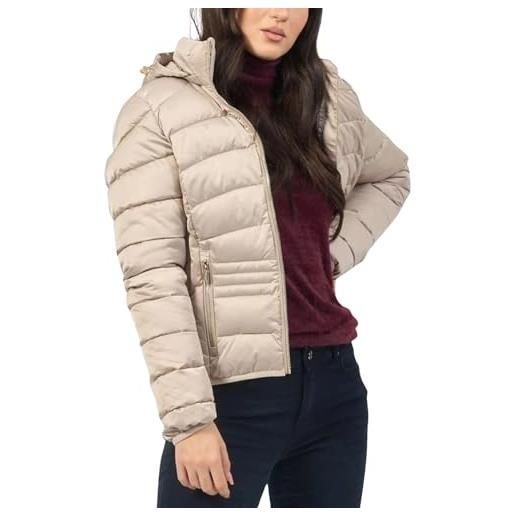 Yes Zee giubbotto da donna trapuntato con cappuccio beige taglia m codice j007-m800-0222