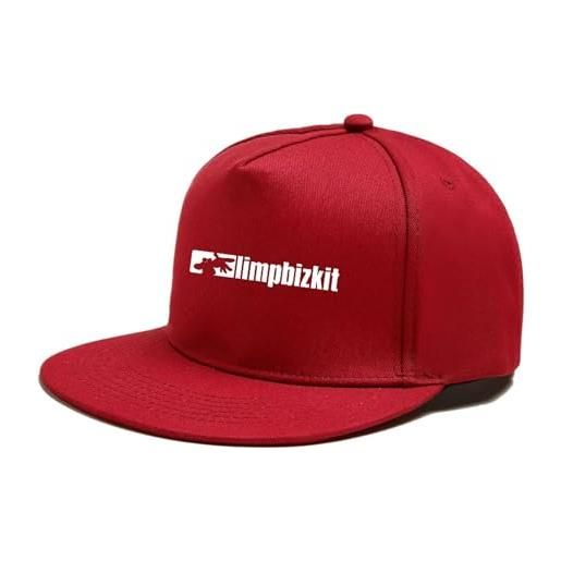 DRTBAC cappello uomo baseball li-mp bi. Zk. It lustiges, cappellino da golf traspirante e leggera per sport all'aperto, cappellini con visiera unisex traspirante trucker(red)
