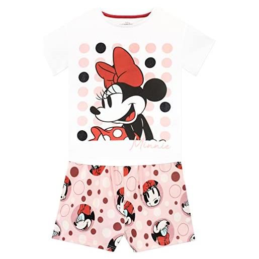 Disney minnie mouse set maglietta e pantaloncino per bambini multicolore 4-5 anni