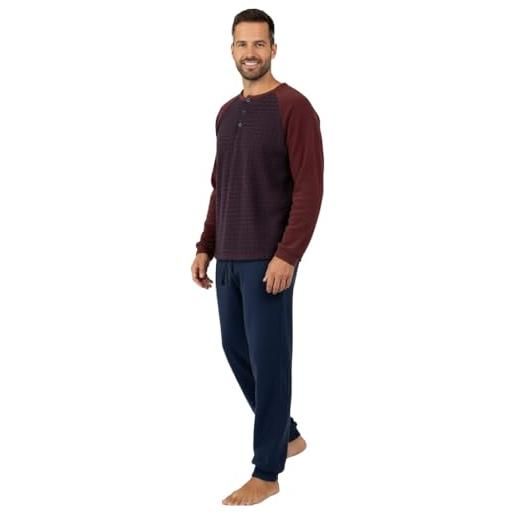 Lazy One - Pantaloni da pigiama in pile, da uomo, per pigiama nordico - X- Large