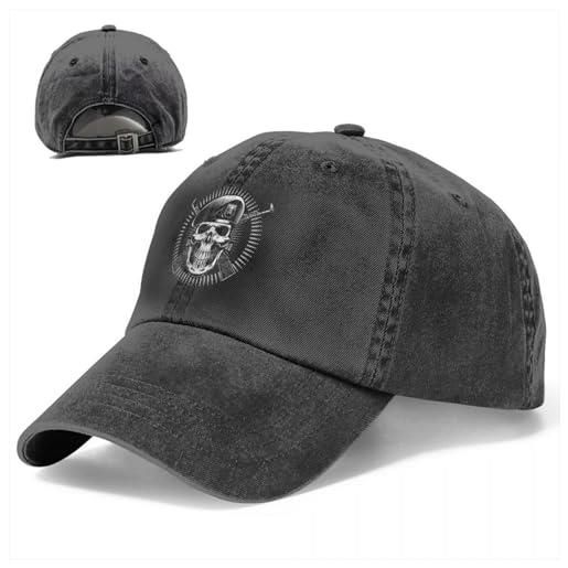 LYLQSSYS teschio militare e ak47 berretto da baseball illustrazioni arte casual uomini adulto lavato trucker cappello kpop rock cappelli da baseball regalo