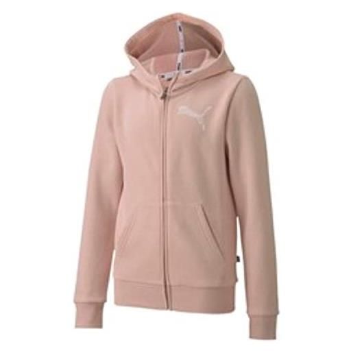 PUMA tessuto in cotone rosa antico con cappuccio