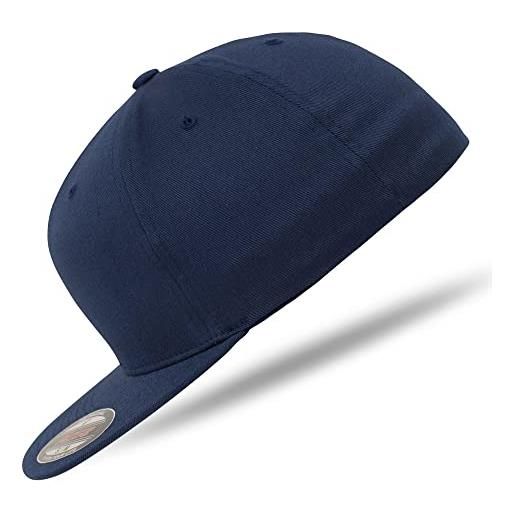 Flexfit berretto originale con visiera piatta in bundle con bandana ud skull in diversi colori, blu navy, large/x-large