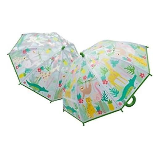 Floss & Rock, colour changing kids umbrella, jungle (38p3397)