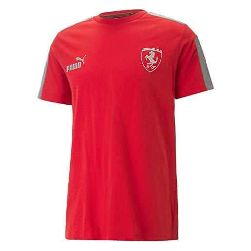 PUMA ferrari race mt7 monochrome tee co camicia, rosso corsa, s uomo/unisex