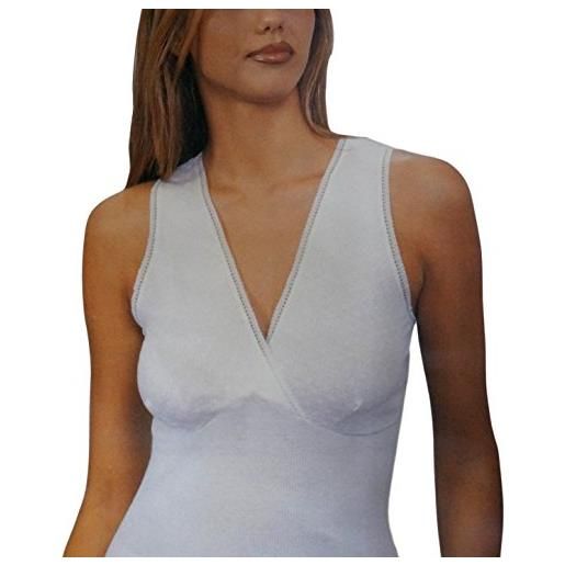 Leable set 3 pezzi canotta donna spalla larga art 1402 tg 9-10 bianco
