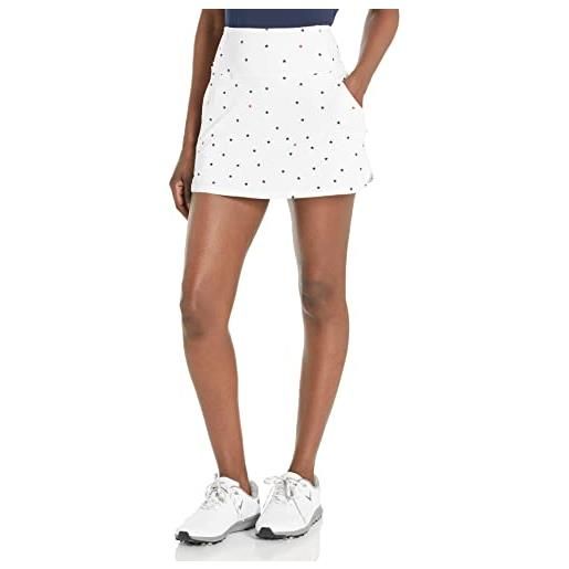 pumagolf puma pwrmesh volition stars skirt pantaloncini da golf, blazer bianco-navy brillante, xx-small donna