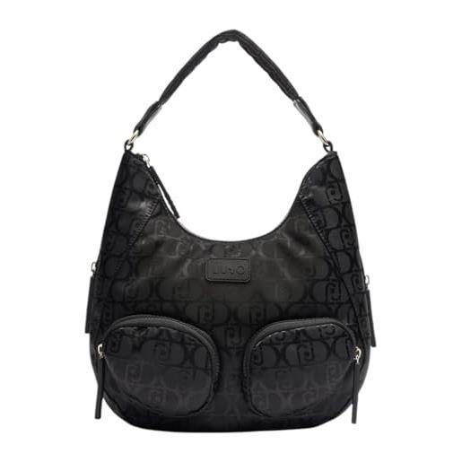 Liu Jo borsa donna hobo s tessuto jacquard nero bs25lj123 ta5246 t2801 media