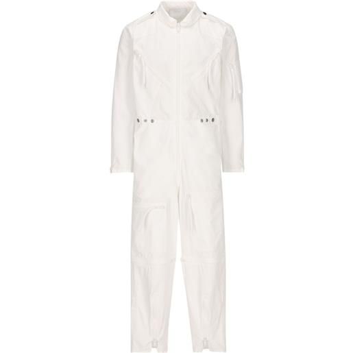 Prada tuta intera con zip - bianco