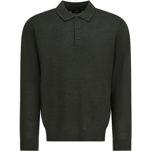 Vince polo con bottoni - verde
