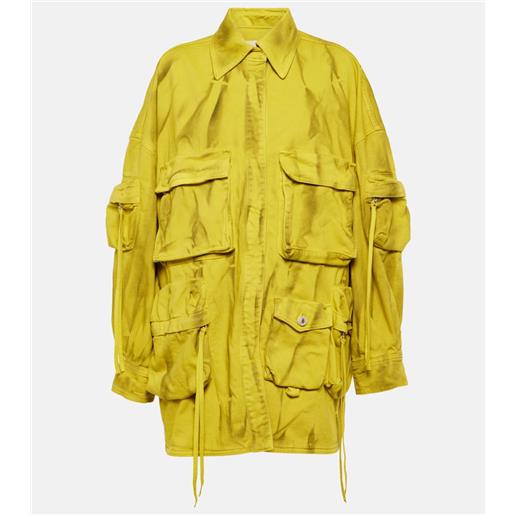 The Attico giacca biker fern in cotone