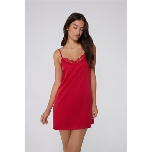 Tezenis sottoveste raso e pizzo donna rosso