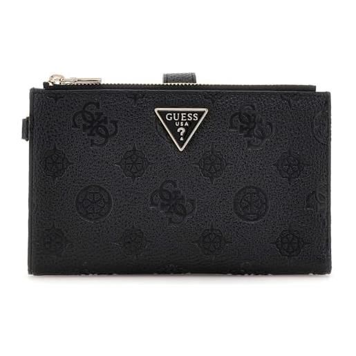 GUESS portafoglio cresidia ii slg double zip organizer black nero