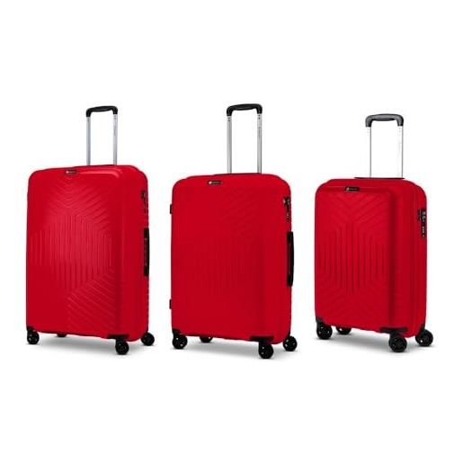 R Roncato set trolley roncato ciak hexa tre pezzi rosso