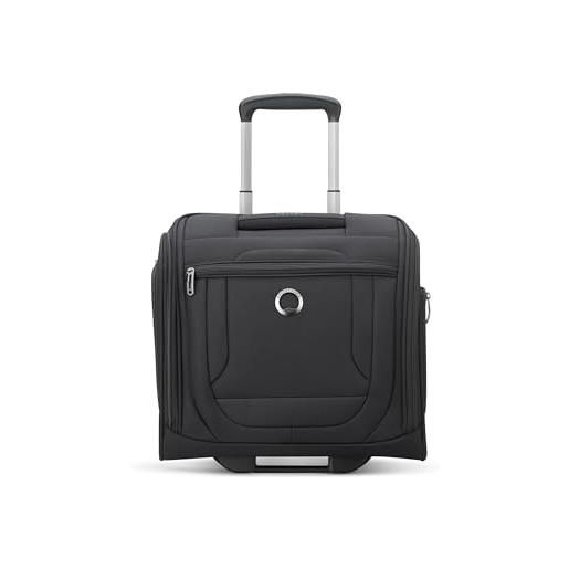 DELSEY paris helium dlx softside bagaglio sottosoposto con 2 ruote, nero, carry on 16 inch, helium dlx softside bagaglio sottosella con 2 ruote