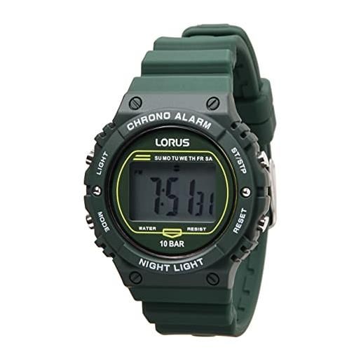 Lorus Orologio digitale al quarzo con cinturino in silicone, turchese, misura unica, Fashion