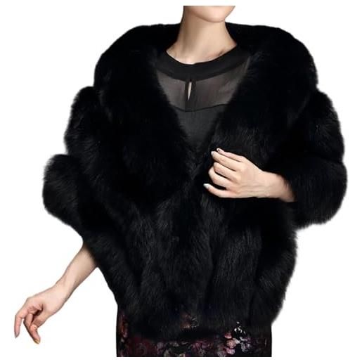 Generic scialle in pelliccia sintetica - coprispalle, coprispalle invernale mantella in pelliccia sintetica, scialle da sposa sciarpa calda stola di pelliccia, scialle in pelliccia sintetica, coprispalle in