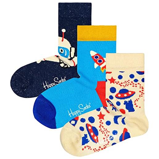 Happy Socks astronaut calzini, multicolore, 4-6 anni unisex-bambini e ragazzi