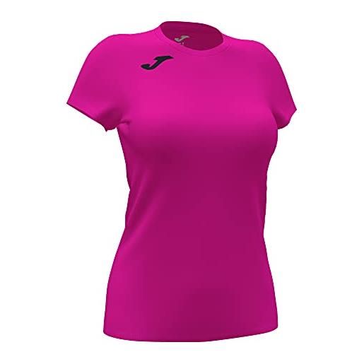 Joma maglietta a maniche corte record ii, rosa fluo, xl unisex-adulto