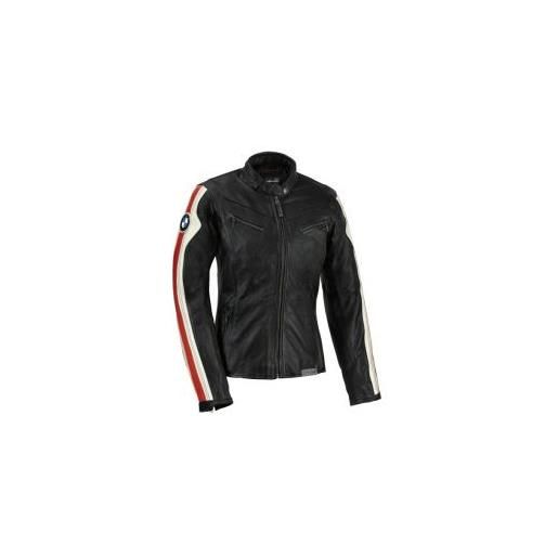 Bmw giacca bmw club in pelle donna nero/rosso