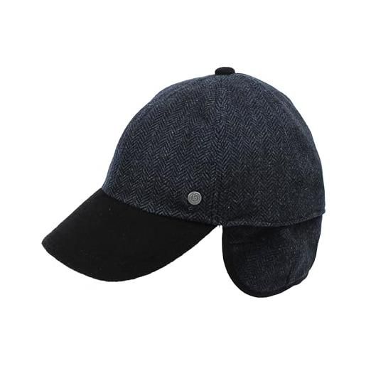 bugatti cappellino da baseball da uomo - cappellino con motivo a spina di pesce e copriorecchie - taglia 55-62