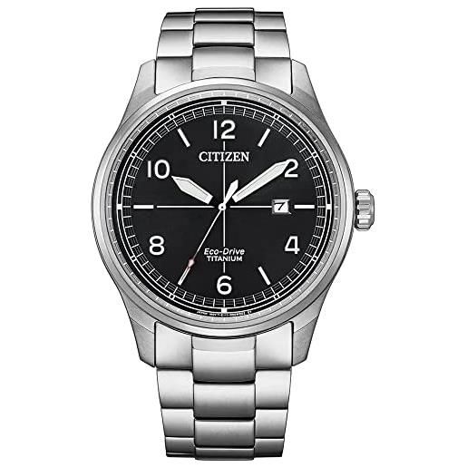 Citizen orologio analogo eco-drive uomini con cinturino in titanio