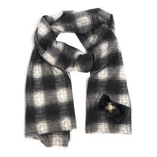 Liu Jo sciarpa stola stampata check black colore principale: nero