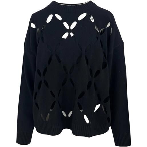 Liu Jo maglia donna girocollo con cut out nero m