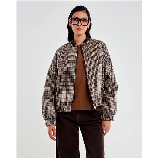 VICOLO giubbotto bomber misto lana a quadretti - VICOLO