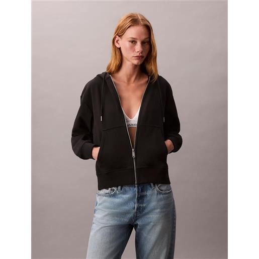 Calvin Klein felpa Calvin Klein fullzip e cappuccio donna