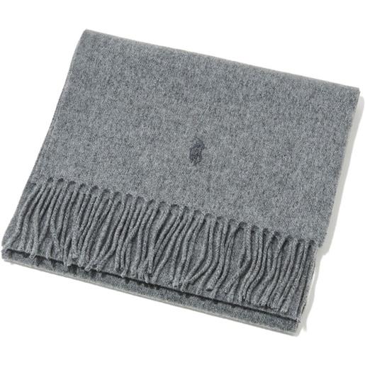 POLO RALPH LAUREN KIDS sciarpa con ricamo polo pony - grigio