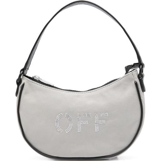 Off-White Kids borsa a spalla con zip - grigio