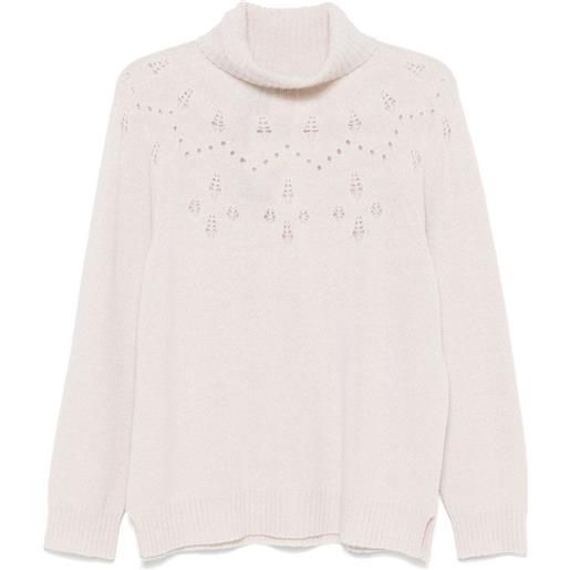 TWINSET maglione a collo alto - bianco