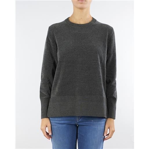 RRD maglia verde velvet vent round wom knit
