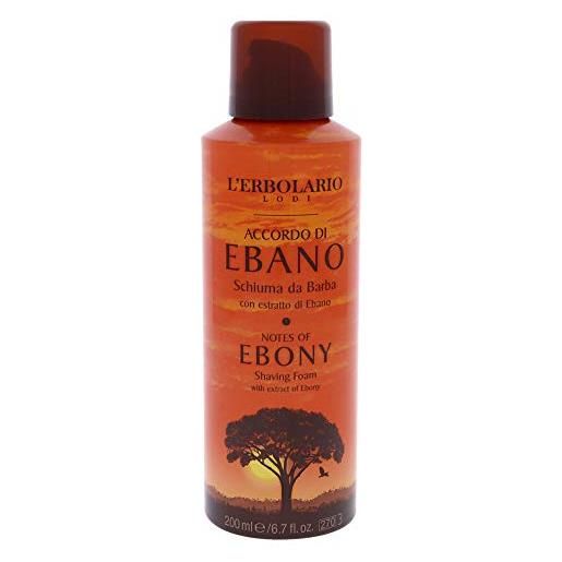 L'Erbolario schiuma da barba accordo di ebano 200ml rasatura delicata profumata
