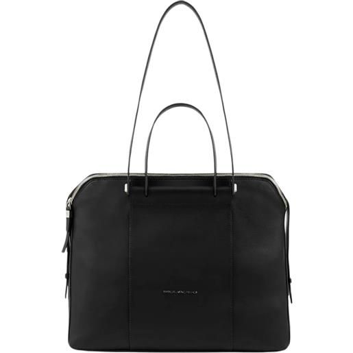 PIQUADRO borsa tre comparti in pelle porta computer 14'' - ipad