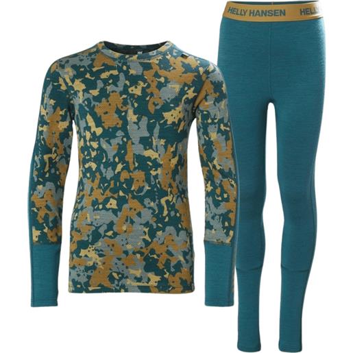 HELLY HANSEN jr graphic lifa merino set completo baselayer bambini