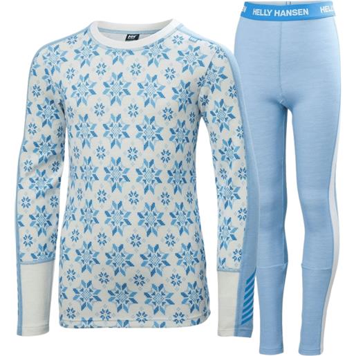 HELLY HANSEN jr graphic lifa merino set completo baselayer bambini