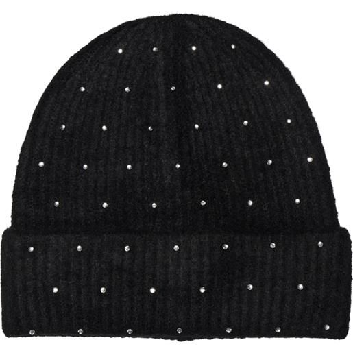 ONLY onlkatherine knit glitter beanie cc black/clear stones berretto donna