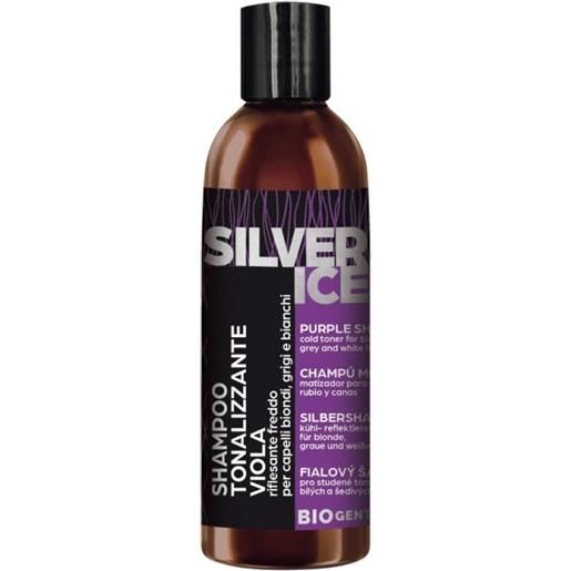 gentleaf - silver ice shampoo tonalizzante viola - antigiallo per capelli biondi, grigi e bianchi