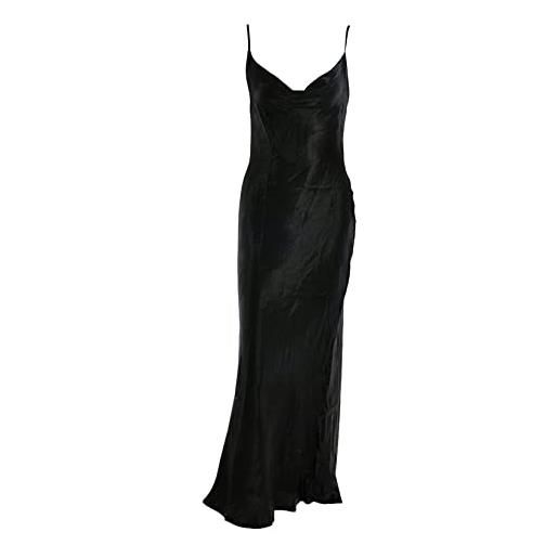 Dawwoti abiti da donna in raso cami maxi abito maxi cocktail cowl cowl cocktail abito