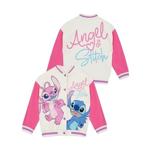 Disney stitch giacca bambina | camicia giacca da ragazza | giubbotto primaverile ragazza stitch e angel | rosa 6-7 anni