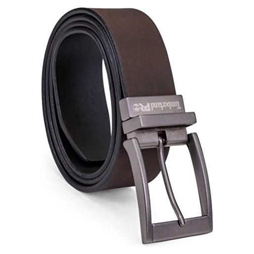 Timberland PRO men's 38mm harness roller reversible leather belt, brown/black, 38