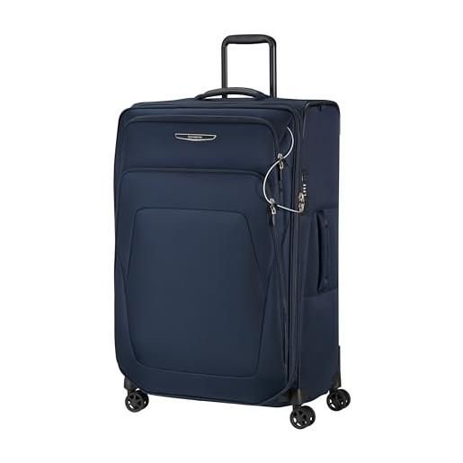 Samsonite spark sng eco - valigia morbida 79 cm, con 4 ruote, chiusura tsa, leggera ed espandibile - blu (midnight blue)